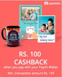 India Desire : Paytm Zoomin offer: Get Max Cashback Of Rs. 100 On Minimum Order Value Of Rs 199 On Zoomin App