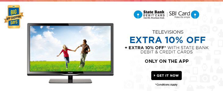 India Desire : Get Extra 10% Off On Televisions With All Credit/Debit Cards From Flipkart APP