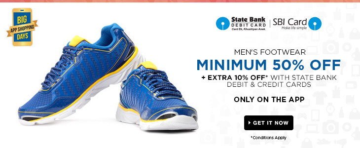 India Desire : Minimum 50% off on MEN'S FOOTWEAR #‎BigAppShoppingDays‬
