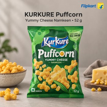India Desire : Buy KURKURE Puffcorn Yummy Cheese Namkeen (52 g) At Rs 5 From Flipkart [Regular Price Rs 20]