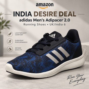 India Desire : Buy adidas Men's Adipacer 2.0 M Traroy, Legink, Silvmt Running Shoes - 6 UK From Amazon [Regular Price Rs 2999]