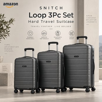 India Desire : Buy SNITCH Loop 3Pc Set Hard Travel Suitcase From Amazon [Regular Price Rs 13999]