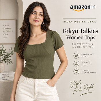 India Desire : Buy Tokyo Talkies Women Loose Drop Shoulder Crochet Crop Top At Rs 241 From Amazon [Regular Price Rs 1149]