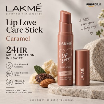 India Desire : Buy Lakme Lip Love Care Stick Caramel With SPF 15, 4.5g At Rs 99 From Amazon [Regular Price Rs 199]