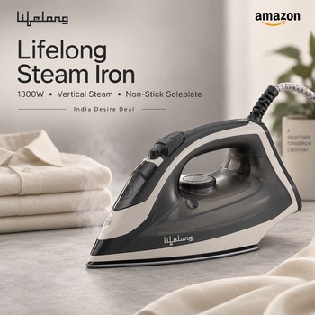India Desire : Buy Lifelong 1300W Steam Iron For Clothes At Rs 740 From Amazon [Regular Price Rs 2199]