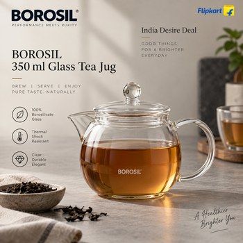 India Desire : Buy BOROSIL 350 ml Glass Tea Jug From Flipkart [Regular Price Rs 545]
