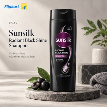 India Desire : Buy SUNSILK Radiant Black Shine Shampoo (1 L) At Rs 588 From Flipkart [Regular Price Rs 1491]