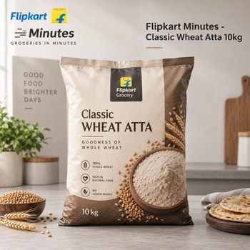 India Desire : Buy Classic Wheat Atta 10kg At Rs 66 From Flipkart Minutes [Regular Price Rs 710]