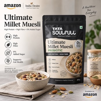 India Desire : Buy Tata Soulfull Ultimate Millet Muesli Probiotic 350g At Rs 220 From Amazon [Regular Price Rs 375]
