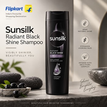 India Desire : Buy SUNSILK Radiant Black Shine Shampoo (1 L) At Rs 584 From Flipkart [Regular Price Rs 1491]