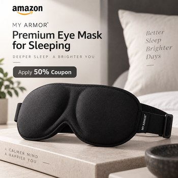 India Desire : Buy MY ARMOR Premium Eye Mask for Sleeping (Black) At Rs 145 From Amazon [Regular Price Rs 599]