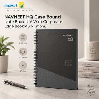 India Desire : Buy Navneet HQ Case Bound Note Book U.V Wiro Corporate Edge A5 Notebook Single Line 192 Pages At Rs 74 From Flipkart [Regular Price Rs 174]