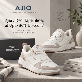India Desire : Ajio Footwear Offer: Upto 86% Discount On Red Tape Casual & Sports Shoes