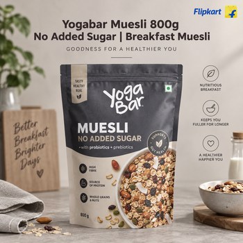 India Desire : Buy yogabar Muesli 800g No Added Sugar|Breakfast Muesli From Flipkart [Regular Price Rs 780]