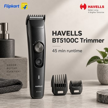 India Desire : Buy HAVELLS BT5100C Trimmer 45 Min Runtime 13 Length Settings At Rs 819 From Flipkart [Regular Price Rs 1495]
