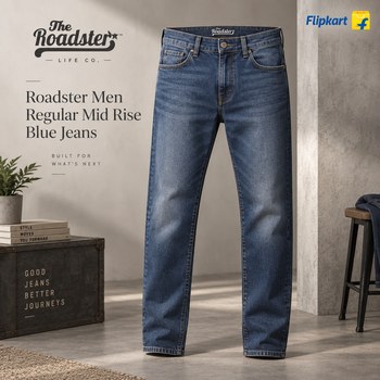 India Desire : Buy Roadster Men Regular Mid Rise Blue Jeans At Rs 461 From Flipkart [Regular Price Rs 1299]