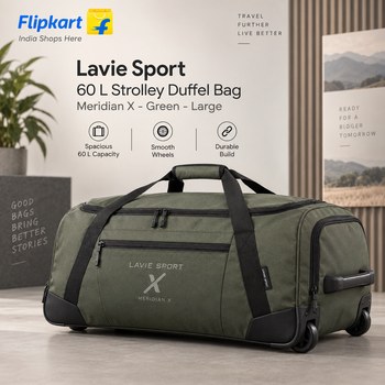 India Desire : Buy Lavie Sport 60 L Strolley Duffel Bag - Meridian X - Green - Large At Rs 806 From Flipkart [Regular Price Rs 3895]