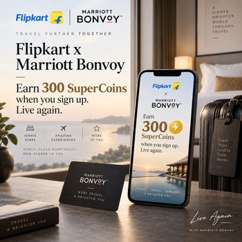 India Desire : Buy Flipkart x Marriott Bonvoy - Earn 300 supercoins when you sign u is live again p From Flipkart