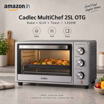 India Desire : Buy Cadlec MultiChef Multi-Function OTG for Kitchen, 25 Litre, 1300W Oven Toaster Griller At Rs 2999 From Amazon [Regular Price Rs 9999]