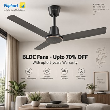 India Desire : Flipkart BLDC Fans Offer: Upto 70% Off On Ceiling Fans With Upto 5 Years Warranty