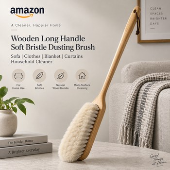 India Desire : Buy Wooden Long Handle Soft Bristle Dusting Brush At Rs 284 From Amazon [Regular Price Rs 499]