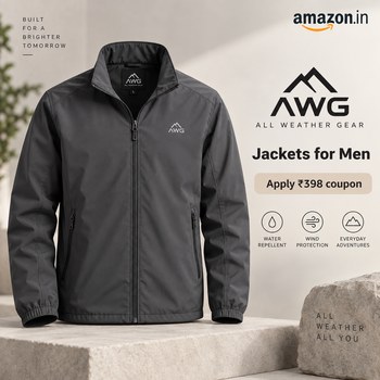 India Desire : Buy AWG ALL WEATHER GEAR Jackets for Men At Rs 401 From Amazon [Regular Price Rs 1999]