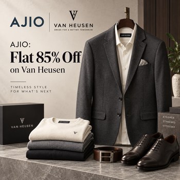 India Desire : Ajio Van Heusen Offer: Upto 85% Discount On Van Heusen Starts @Rs 195 Only