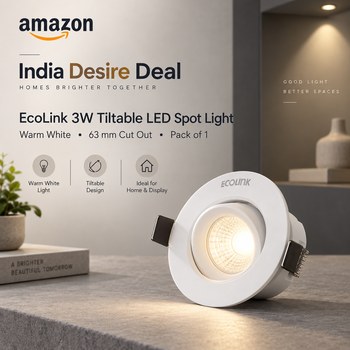 India Desire : Buy EcoLink Polycarbonate 3W LED Tiltable Spot Light At Rs 166 From Amazon [Regular Price Rs 400]