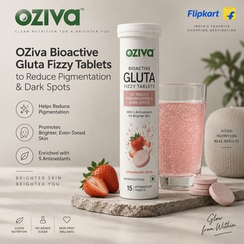 India Desire : Buy OZiva Bioactive Gluta Fizzy Tablets to Reduce Pigmentation & Dark Spots At Rs 959 From Flipkart [Regular Price Rs 1149]