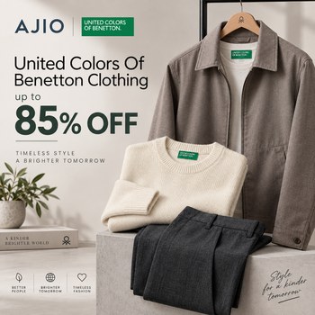 India Desire : Ajio Clothing Offer: Upto 85% Off On United Colors Of Benetton