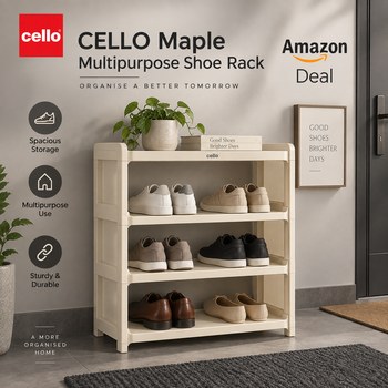 India Desire : Buy CELLO Maple Multipurpose Shoe Rack (Cream) From Amazon [Regular Price Rs 2750]