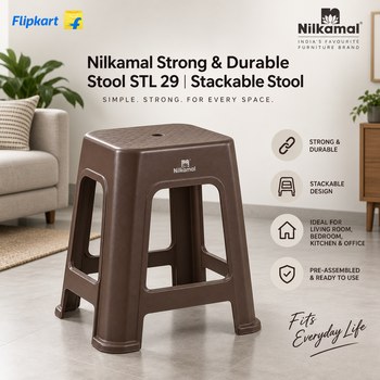 India Desire : Buy Nilkamal Strong & Durable Stool STL 29 (Brown, Pre-assembled) At Rs 822 From Flipkart [Regular Price Rs 2307]