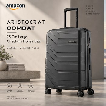 India Desire : Buy Aristocrat Combat Check-in Trolley Bag, 73 Cm Large Hardside Luggage At Rs 2097 From Amazon [Regular Price Rs 12360]