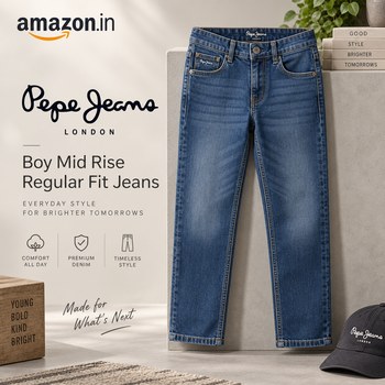 India Desire : Buy Pepe Jeans Boy Mid Rise Regular Fit Jeans From Amazon [Regular Price Rs 2999]