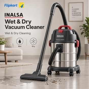 India Desire : Buy Inalsa Homeasy WD10 Wet & Dry Vacuum Cleaner with Anti-Bacterial Cleaning At Rs 3899 From Flipkart [Regular Price Rs 11895]