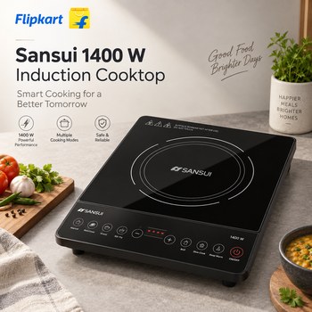 India Desire : Buy Sansui 1400 W Induction Cooktop Push Button At Rs 1699 From Flipkart [Regular Price Rs 2899]