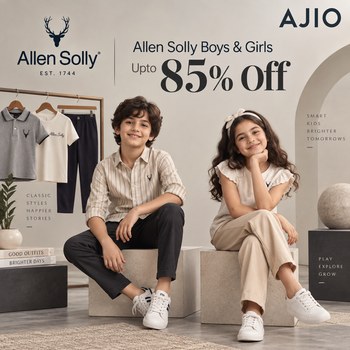 India Desire : Ajio Kids Wear Offer: Upto 85% Off On Allen Solly Boys & Girls Clothing