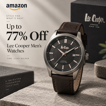 India Desire : Amazon Watches Offer: Upto 77% Off On Lee Cooper Men's Watch [Regular Price Rs 15499]