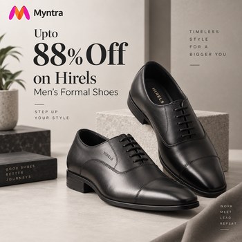 India Desire : Myntra Footwear Offer: Upto 88% Off On Hirels Mens Formal Shoes [Regular Price Rs 3999]