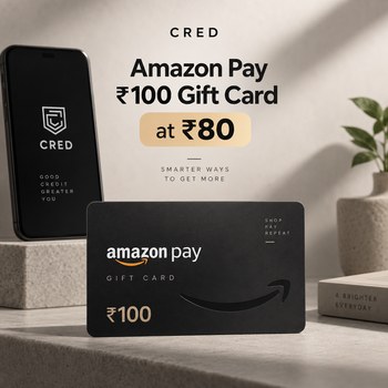 India Desire : Buy Amazon Pay Gift Card Worth Rs 100 At Rs 80 From CRED [Regular Price Rs 100]