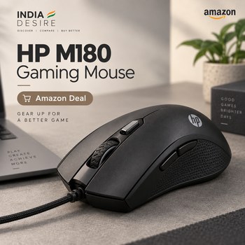 India Desire : Buy HP M180 USB Wired Gaming Mouse With RGB LED At Rs 297 From Amazon [Regular Price Rs 1099]
