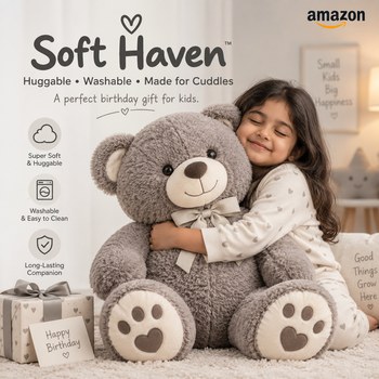 India Desire : Buy Soft Haven Huggable And Washable Soft Toy For Kids At Rs 329 From Amazon [Regular Price Rs 999]