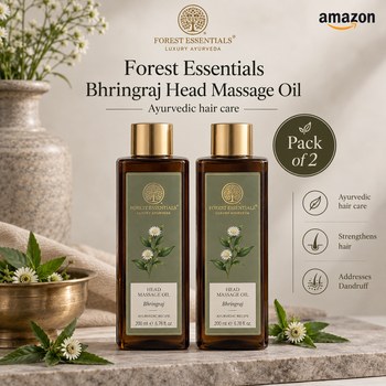 India Desire : Buy Forest Essentials Head Massage Oil Bhringraj Ayurvedic Hair Oil (Pack of 2) At Rs 2961 From Amazon