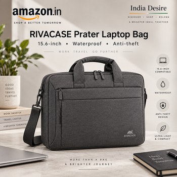 India Desire : Buy RIVACASE Prater Anti theft Laptop bag 15.6 Inches Waterproof Compact Shoulder Bag for Notebooks From Amazon [Regular Price Rs 3999]