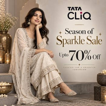 India Desire : Tata Cliq Season of Sparkle Sale: Upto 70% Off Deals On Festive Suit Sets, Ethnic Wear & Fashion