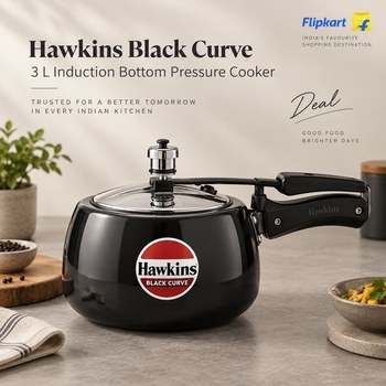 India Desire : Buy Hawkins Black Curve 3 L Induction Bottom Pressure Cooker From Flipkart [Regular Price Rs 2735]