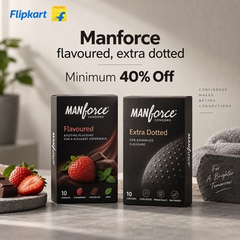 India Desire : Flipkart Manforce Offer: Upto 40% Off On Flavoured Extra Dotted Condoms