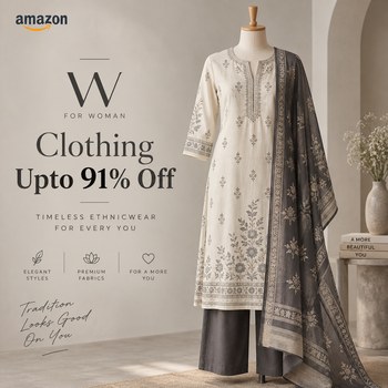 India Desire : Amazon W For Woman Clothing Offer: Upto 91% Off On Ethnic Wear, Kurtas & Western Wear
