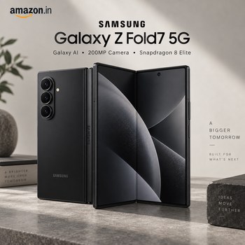 India Desire : Buy Samsung Galaxy Z Fold7 5G Mobile with Galaxy AI (JetBlack, 12GB RAM, 256GB Storage) At Rs 174999 From Amazon [Regular Price Rs 204999]