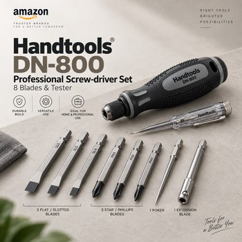 India Desire : Buy AvitaDomus Handtools DN-800 Professional Screw-driver Set with 8 Blades & Tester At Rs 113 From Amazon [Regular Price Rs 899]